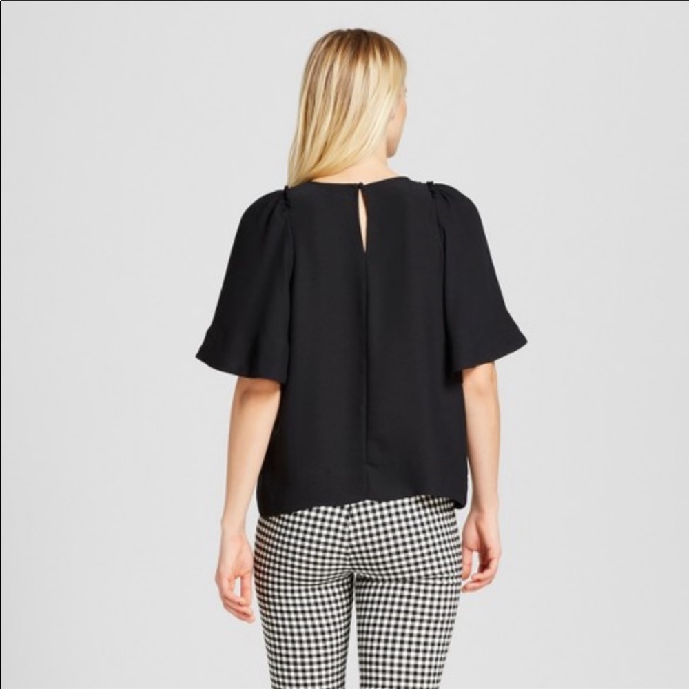 Women's Short Exaggerated Sleeve Blouse - Who What - Picture 2 of 3